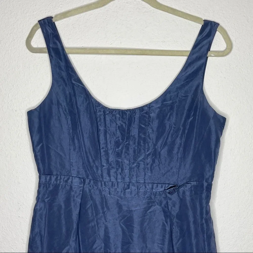 J. Crew Blue Silk Dress